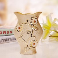 Ceramic Home Classic Vase Luxury Porcelain Gold Plated Decorative Tabletop Decor   302766915995